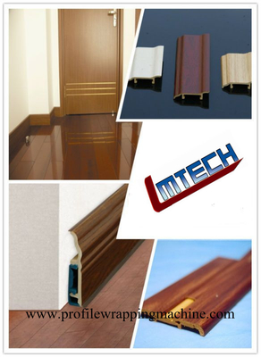 China profile wrapping machine for veneer, paper, leather supplier