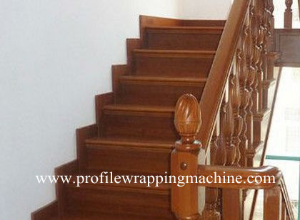 China wooden profile wrapping for stairs nosing supplier